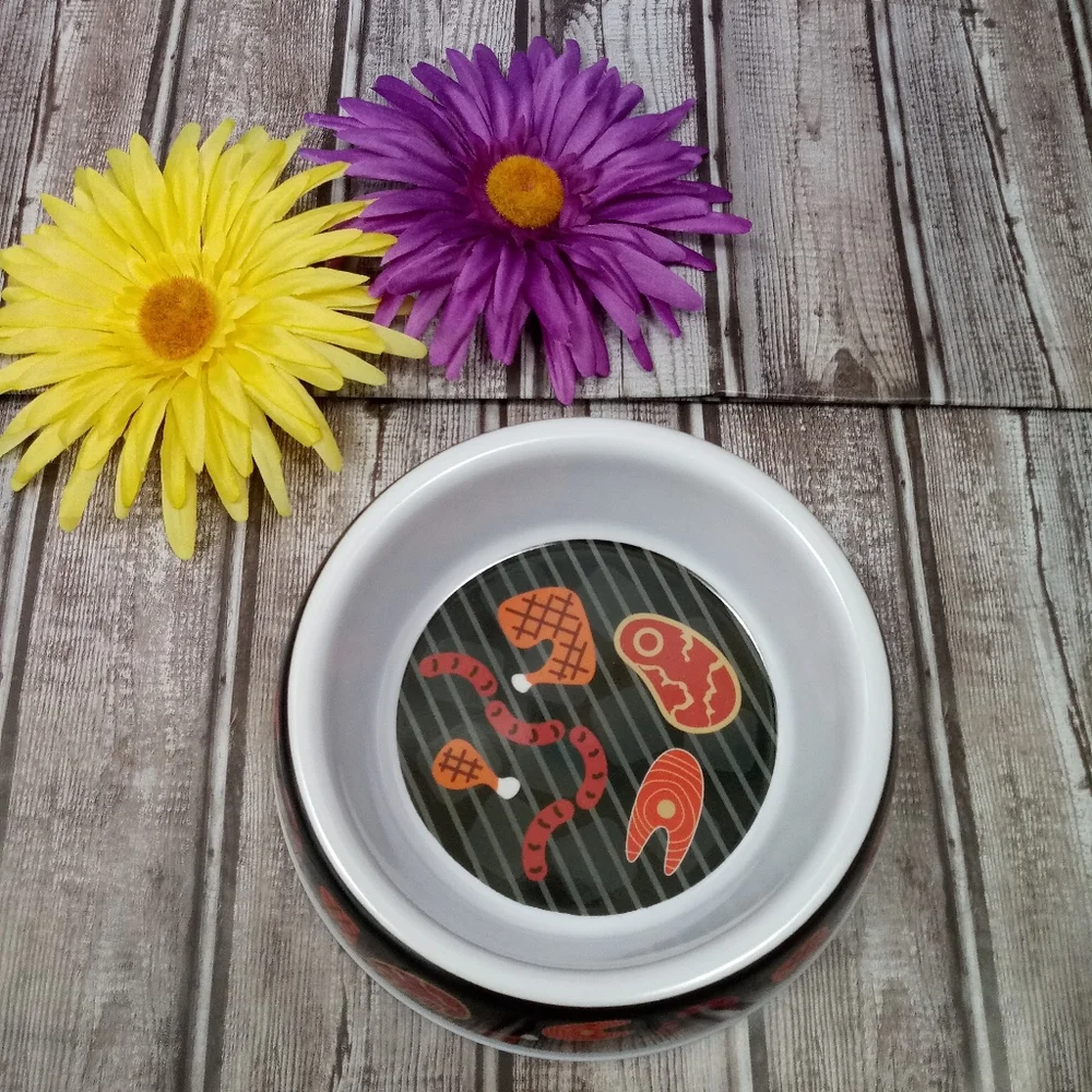 🔥4/$20 Dog Bowl NEW Meat Design Grill Food